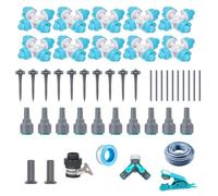 RichVibe Kit di irrigazione a goccia da giardino, sistema di irrigazione automatico con irrigatori rimovibili, efficace cura delle piante, aiuole, vasi, serre, 1 set (B)