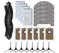 RichVibe Kit di parti di ricambio per aspirapolvere MONSGA per MS1 MAX Robot Aspirapolvere Filtro Spazzola Principale Spazzola Laterale Sacchetto Polvere Mop Panno Set (B)