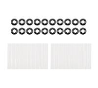 RichVibe Kit di rulli silenziosi per cerniere per porte da 80 mm con manicotti in PP e metallo, confezione da 20 pezzi di ricambio, facile da installare per la maggior parte delle porte da garage