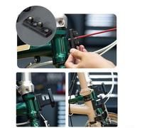 RichVibe Morsetto adattatore per staffa anteriore per bici Brompton con compatibilità per cestello anteriore Dahon, lavorato a CNC in lega di alluminio 6061 per stabilità e leggerezza (nero)