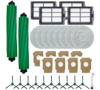 RichVibe Per Roomba Spazzola in Gomma Mop Panno Sacchetto di Polvere Spazzola Laterale Filtro Pulizia Kit di Accessori Per Combo 505, Plus 405 Per Combo Robot Aspirapolvere Set (B)