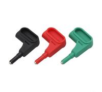RichVibe Set di 3 sonde magnetiche per multimetri, compatibilità con punta a banana da 4 mm, design portatile, 54 x 31,2 x 13,8 mm, rosso/nero/verde