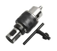 RichVibe Set di mandrini per trapano con adattatore per codolo da 3/4" per filettatura conica B16 1/2-20UNF, mandrino in acciaio a 3 ganasce e chiave per Weldon o per gambo generale, kit di attrezzi