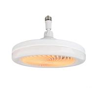RichVibe Ventilatore da soffitto con kit di luci a LED, telecomando a tre modalità di colore, 25,4 cm, ventilatore chiuso per piccoli spazi per camera da letto bianco (B)