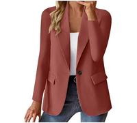 Richymfa Blazer Donna Elegante Curvy con Risvolto Blazer da Lavoro da Donna Casual con Bottoni Tailleur Giacca Business Slim Fit Giubbotto da Cerimonia Invernale Jacket Formale Classic Taglie Forti