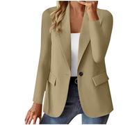 Richymfa Blazer Donna Elegante Curvy con Risvolto Blazer da Lavoro da Donna Casual con Bottoni Tailleur Giacca Business Slim Fit Giubbotto da Cerimonia Invernale Jacket Formale Classic Taglie Forti
