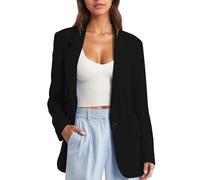 Richymfa Blazer Donna Elegante Curvy con Risvolto Blazer da Lavoro da Donna Casual con Bottoni Tailleur Giacca Business Slim Fit Giubbotto da Cerimonia Invernale Jacket Formale Classic Taglie Forti