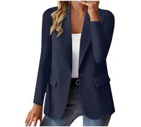 Richymfa Blazer Donna Elegante Curvy con Risvolto Blazer da Lavoro da Donna Casual con Bottoni Tailleur Giacca Business Slim Fit Giubbotto da Cerimonia Invernale Jacket Formale Classic Taglie Forti
