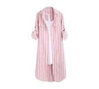 Richymfa Camicia a Quadri Donna Elegante Cotone, Camicia Country Manica Lunga Casual Camicia Scozzese Flanella Oversize Camicette Button Down Bluse e Camicie Stile Boyfriend Taglie Forti