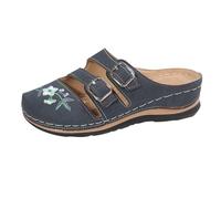 Richymfa Ciabatte Ortopediche Donna Eleganti 2026 Sandali Estivi Chiuse Comode Morbida Ciabatta Ortopedico Antiscivolo Vintage Sandalo Fascite Plantare Leggere Pantofole Gomma Casa Outdoor Comodi