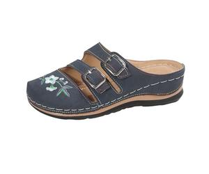 Richymfa Ciabatte Ortopediche Donna Eleganti 2026 Sandali Estivi Chiuse Comode Morbida Ciabatta Ortopedico Antiscivolo Vintage Sandalo Fascite Plantare Leggere Pantofole Gomma Casa Outdoor Comodi