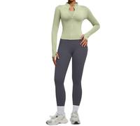 Richymfa Completo Palestra Donna 2 PCS Set da Abbigliamento Sportivo da Palestra Top e Legging Anticellulite a Vita Alta Senza Cuciture Giacca a Zipper Tuta Yoga Completa Fitness Gym Jogging