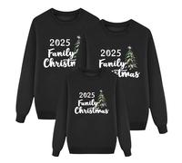 Richymfa Felpa Natale Famiglia Set Maglietta Senza Cappuccio Manica Lunga Felpa Natalizia Babbo Famiglia Morbido Magliette Renna Rosso Moda Pullover Natalizie Maglione di Natale Donna Uomo Bambino