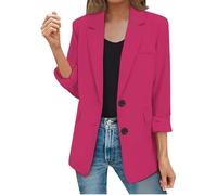 Richymfa Giacche da Abito e Blazer da Donna 2025 Blazer Nero Donna da Cerimonia Leggeri Jackets da Lavoro con Risvolto Classic Tuta Ufficio Business Curvy Tailleur Tinta Unita per Autunno Invernale