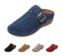 Richymfa Sandali da Donna con Zeppa Comode Estivi Ciabatta Chiuse Eleganti Traspiranti Scarpe Ortopedico Morbida Comodi Sandalo Sportivi Leggere Pantofole Gomma Outdoor Casa Moda