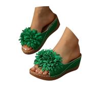 Richymfa Sandali da Donna con Zeppa Eleganti, Sandali Estive Mare Comode Morbida Ciabatta Ortopedico Antiscivolo Moda Scarpe Fascite Plantare Leggere Pantofole Gomma Outdoor Casa Comodi