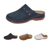 Richymfa Scarpe Donna Sandali Ortopedici Eleganti, Sandali Estive Chiuse Leggere Antiscivolo Ciabatta Ortopedico Traspiranti Vintage Scarpe Camminata Comode Shoes Gomma Casa Spiaggia Comodi