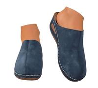 Richymfa Scarpe Donna Sandali Ortopedici Estivi, Ciabatte Chiuse Comode Morbida Sandali con Zeppa Traspiranti Gomma Ciabatta da Passeggio Eleganti Sandalo Comodi per Casa Città e Tempo Libero