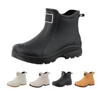 Richymfa Stivali da Pioggia Uomo Leggere Antivento 2025 Stivaletto da Lavoro Antiscivolo Comodi Stivaletti da Pesca Media Altezza Chelsea Boot Walking Casual Stivaletto Antinfortunistiche Uomo Corti