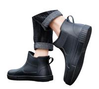 Richymfa Stivali in Gomma Uomo Bassi Antiscivolo Stivaletti Pesca Antivento Leggere Scarpe da Lavoro Media Altezza Rain Boots Trekking Casual Scarpe Impermeabili Uomo Pioggia Eleganti