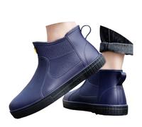 Richymfa Stivali in Gomma Uomo Bassi Antiscivolo Stivaletti Pesca Antivento Leggere Scarpe da Lavoro Media Altezza Rain Boots Trekking Casual Scarpe Impermeabili Uomo Pioggia Eleganti