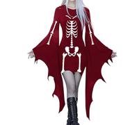 Richymfa Vestito Gotico Donna Vintage Abito Gotico Medievale Donna In Pizzo Elegante Vestito da Cerimonia Maniche a Tromba con Lacci Vestiti da Ballo Costumi Medioevo Vittoriana per Carnevale