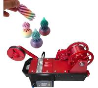 Riciclatore di bottiglie 3D, macchina filamento desktop, filamento pultrudato dalle bottiglie di plastica, riciclatore PET riciclato, per famiglie, hobbisti DIY e piccoli studi.(Red)