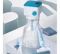 Riciclatore di Liquidi di Scarto, Aspiratore a Vuoto da 2 Litri per Il Riciclaggio di Liquidi, con 3 Teste di Aspirazione Lunghe/Corte/a 8 File, Controllo Tramite Pedale/manopola