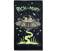 Rick and Morty", asciugamano UFO, in cotone, multicolore, 70 x 0,5 x 140 cm, Cotone, Multicolore, 70 x 0.5 x 140 cm