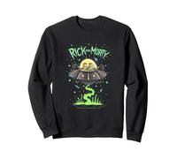 Rick and Morty Drunk Rick Ship Felpa, Unisex per adulti, Nero, S
