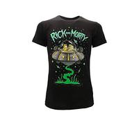 Rick and Morty Fashion UK Nave Spaziale Raggio Laser Spazio T-Shirt Maglietta Originale Ufficiale (L Large)