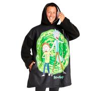 RICK AND MORTY Felpa Coperta con Cappuccio Uomo Felpe Oversize di Pile Blanket Hoodie Taglia Unica