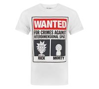 Rick And Morty Maglietta Minfesto Ricercato Uomo (NS6610)