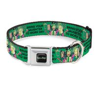 Rick and Morty Pet Collar, Dog Collar Metal Seatbelt Buckle, Rick with Beth Brin