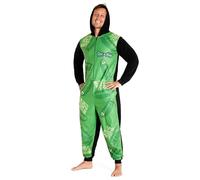 RICK AND MORTY Pigiama Intero Uomo - Caldo Pigiamone in Pile con Cappuccio M-3XL Pigiami Invernali Interi Gadget Regalo (Verde/Nero, 3XL)