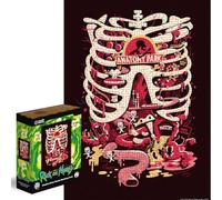 Rick and Morty, Puzzle labirinto in legno per adulti, con licenza ufficiale, Difficult Jigsaw Challenge, Hard Brain Challenge con pezzi dalla forma unica, idea regalo artistica da parete in legno di