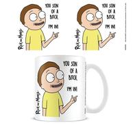 RICK AND MORTY Son of A Bitch Mug (One Size) (White/Yellow/Black)