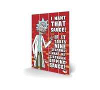 Rick E Morty In Legno Wall Art Szechuan Sauce 40 X 59 Cm Pyramid International
