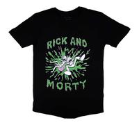 Rick & Morty Green Splat autorizzato Uomo maglietta