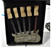 Rick Nielsen ( Cheap ) -five-neck Giallo a Scacchi Replica Chitarra ~ Axe Heaven