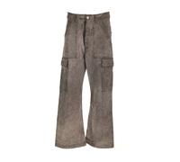 Rick Owens - Cargo Pantaloni IN Cotton Moleskin Garmen Dyed Dust - - Jeans - Uomo - Grigio - L