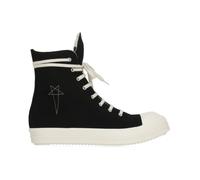 Rick Owens - Denim Sneakers With Side Embroidered Logo - - Shoes - Uomo - Nero - 43 1/2 EU