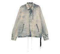 Rick Owens - Giacca in Denim Blu con Zip Made in Italy - - Jackets - Uomo - Blu - S
