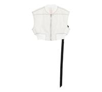 Rick Owens - Gilet Corto con Collo da Baseball - - Jackets - Donna - Bianco - S