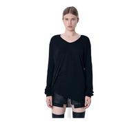 Rick Owens - Hiked Long Sleeve Top - - Tops - Donna - Nero - L