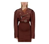 Rick Owens - Micro Leather Jacket - - Jackets - Donna - Rosso - S