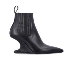 Rick Owens - Stivaletti con zeppa in pelle - - Shoes - Donna - Nero - 37 EU
