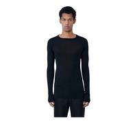 Rick Owens - Top a Maniche Lunghe a Costine - - Tops - Uomo - Nero - L