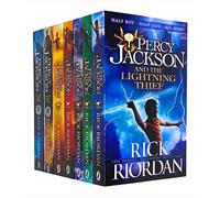 Rick Riordan Percy Jackson Serie 7 Collezione di libri (Ladro di fulmini, Il mare dei mostri, La maledizione del titano, Battaglia del labirinto, L'ultimo olimpionico, Eroi greci, Dei greci)