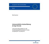Rick Sprotte Unionsrechtliche Sachaufklaerung de lege ferenda (Tascabile)